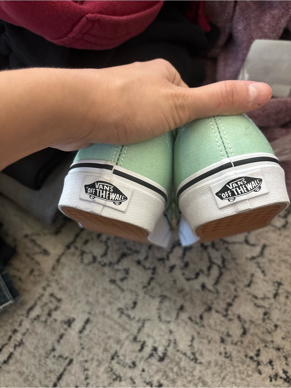 Vans Mint Green Classic Slip-On Sneakers